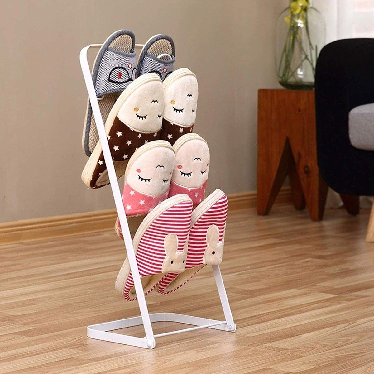 Simple Multi Layer Slipper Storage Rack Organizer for Home Closet Shoe Organizer - White