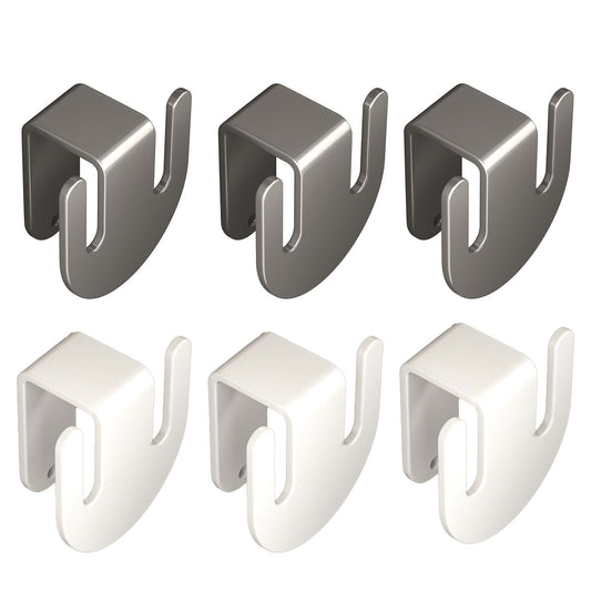 3PCS Wall Mounted Slipper Rack Bathroom Shoe Storage Hook Holder Organiser - Grey