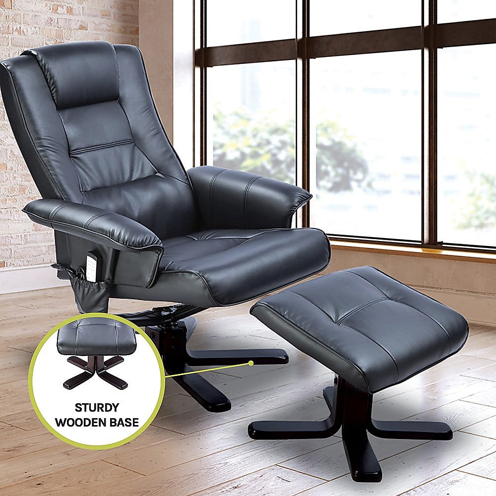 Massage Chair Recliner Ottoman Lounge Remote