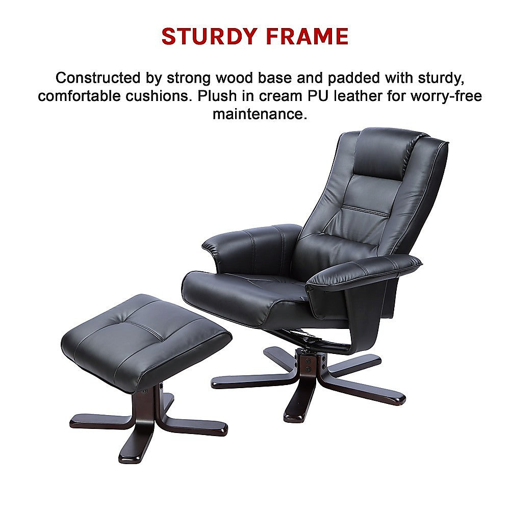 Massage Chair Recliner Ottoman Lounge Remote