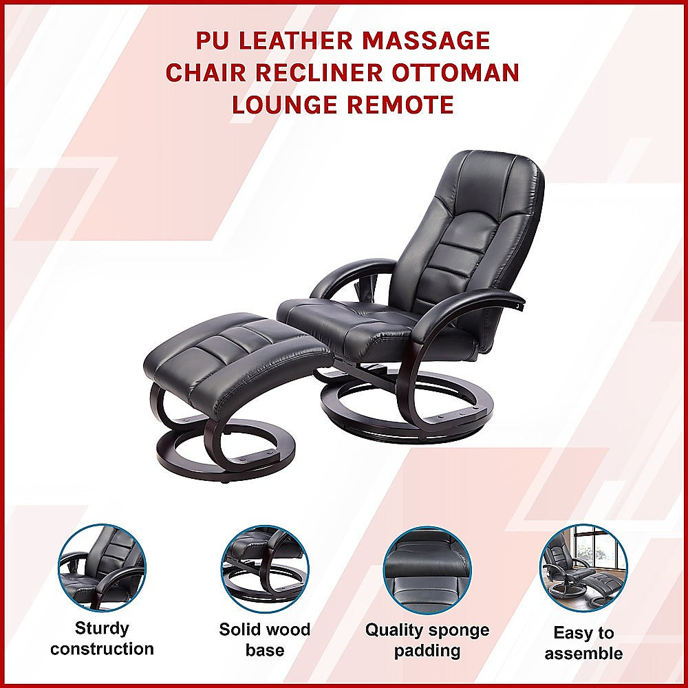 Massage Chair Recliner Ottoman Lounge Remote