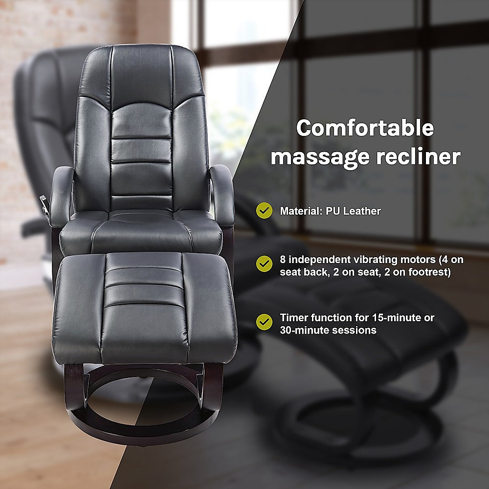 Massage Chair Recliner Ottoman Lounge Remote