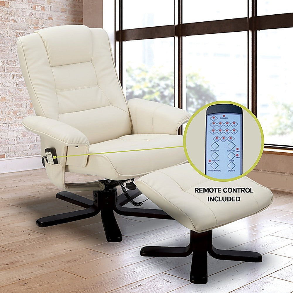 Massage Chair Recliner Ottoman Lounge Remote