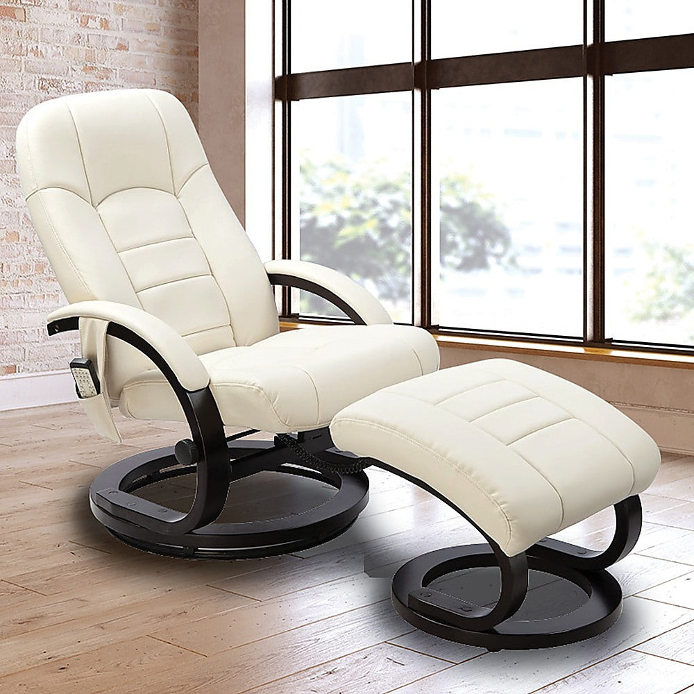 Deluxe Massage Chair Recliner Ottoman Lounge Remote