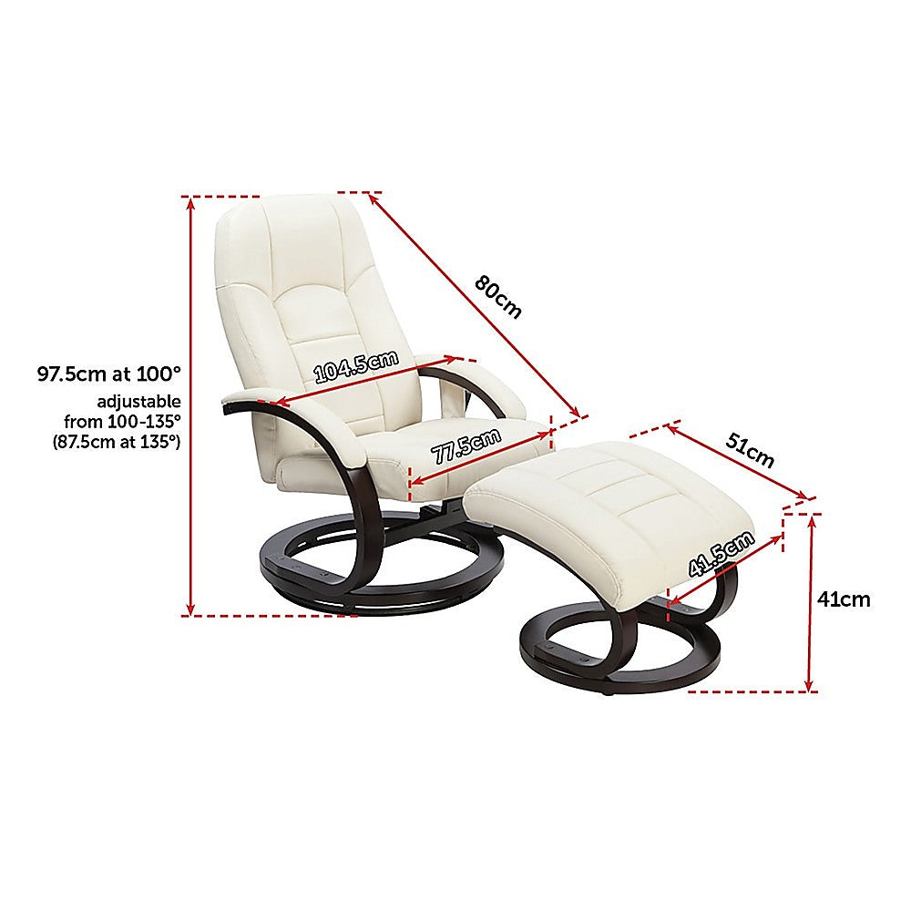 Deluxe Massage Chair Recliner Ottoman Lounge Remote