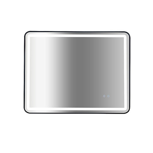 Rectangular Mirror LED Anti-Fog Illuminated Bathroom Living Room - 90x70cm