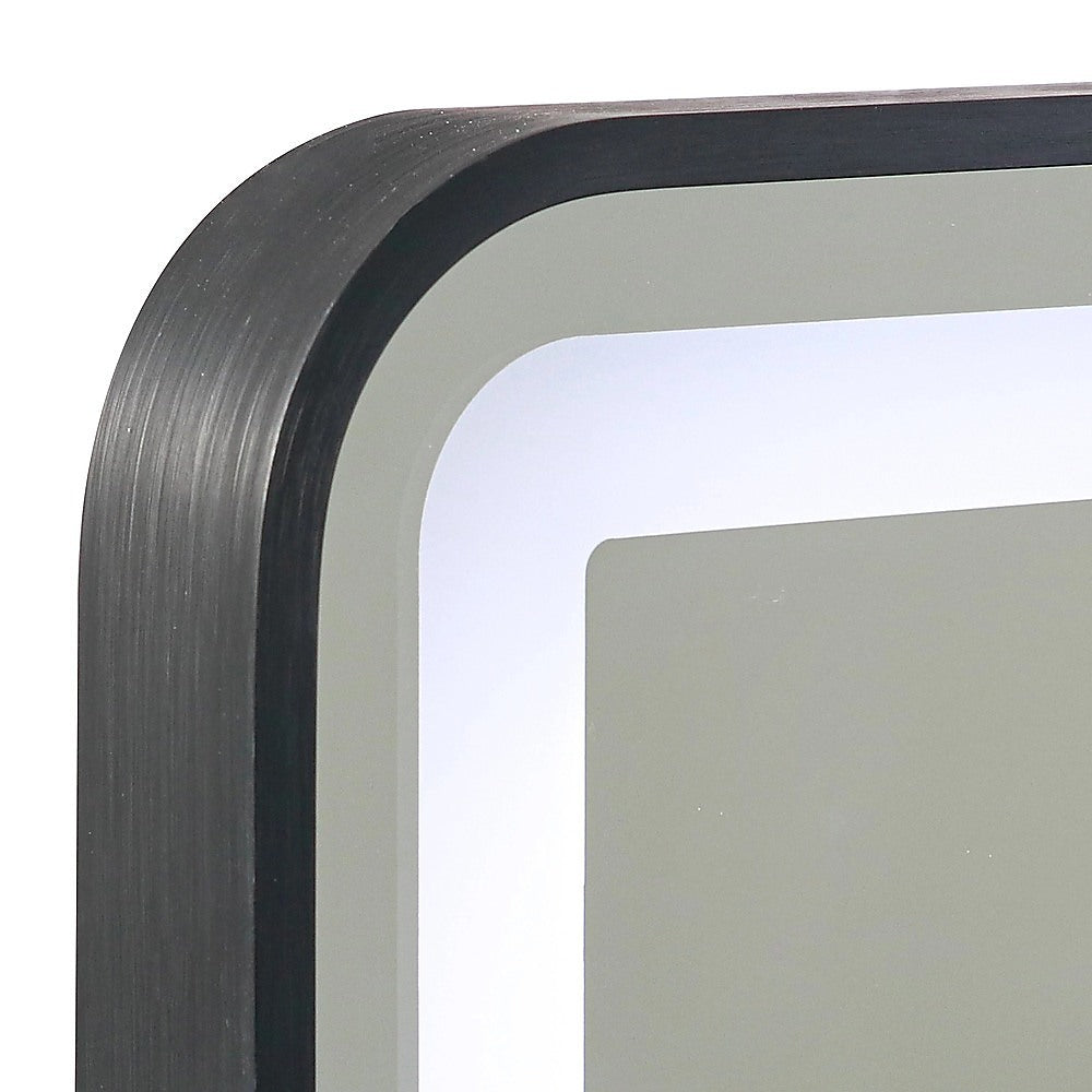 Rectangular Mirror LED Anti-Fog Illuminated Bathroom Living Room - 90x70cm