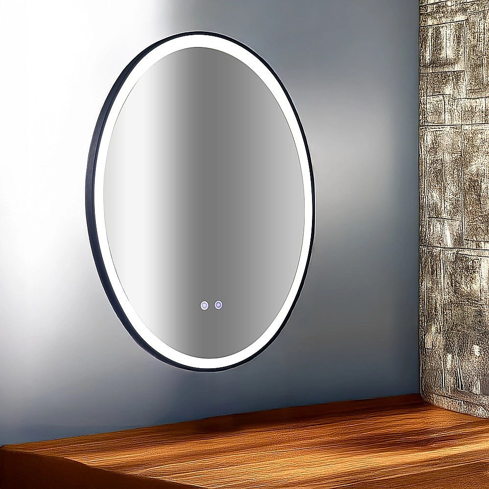 Oval Mirror LED Anti-Fog Illuminated Bathroom Living Room