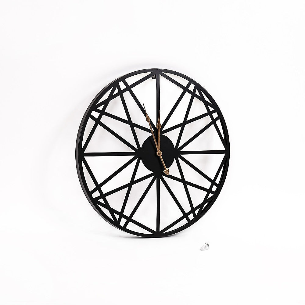 Large Metal Outdoor Wall Clock – Weather-Resistant for Garden and Home Decor