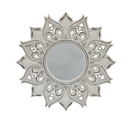 Large Moulded Fleur Wall Mirror 80cm