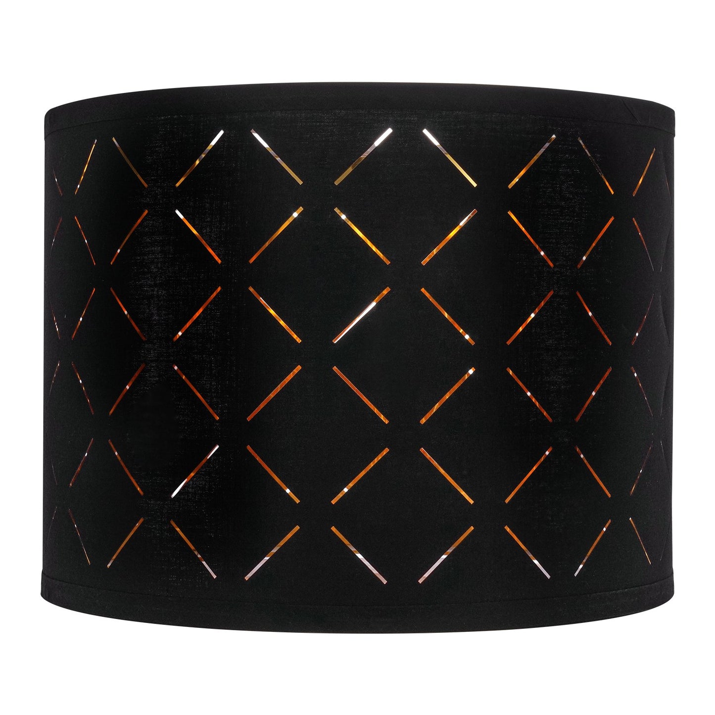 VEVOR Drum Lamp Shade 2 Set, 33 cm Top x 33 cm Bottom x 25 cm High, Medium Drum Lampshade with Harp, Replacement Lamp Shade for Table Lamps Floor Lamps Pendant Lights, Black Diamond Hollow Design