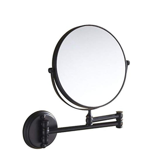 5X & 1X Wall Mount Magnifying Mirror â€“ Matte Black