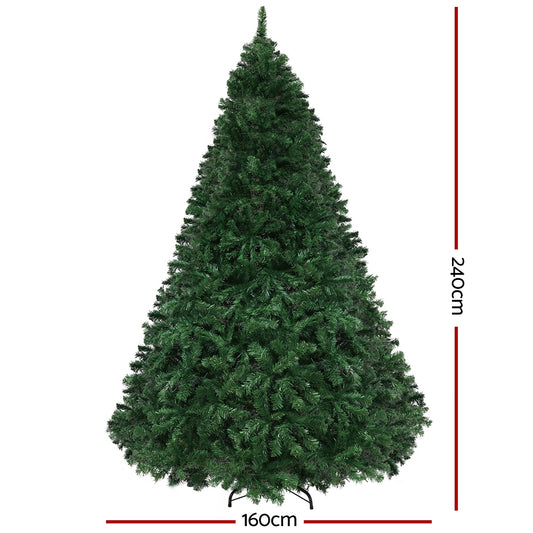 Christmas Tree 2.4M Xmas Tree Decoration 8 Light Mode Multi Colour