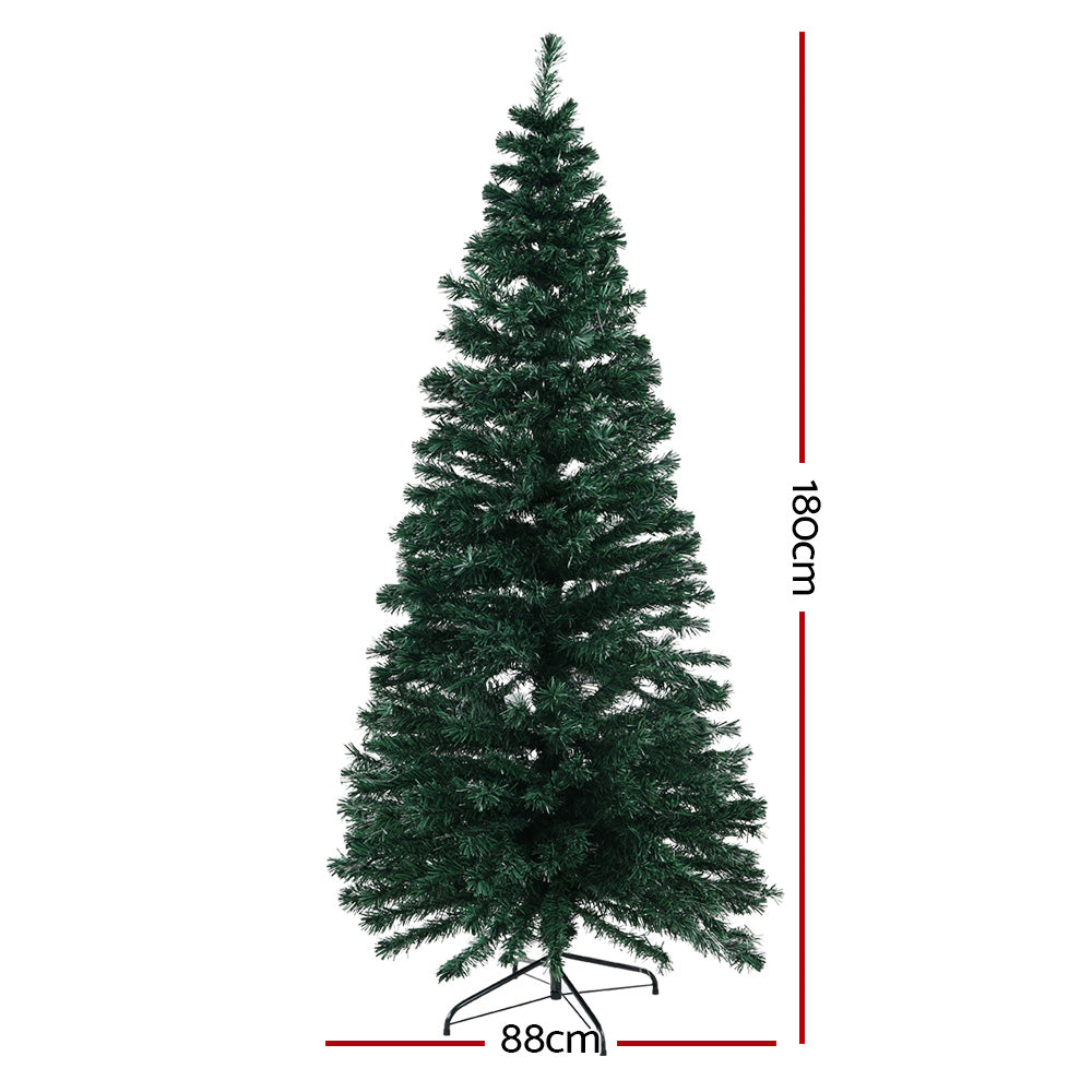 1.8m Christmas Tree Optic Fibre LED Xmas tree Warm White